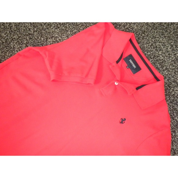 Ferrari Polo Shirt Mens XXL Red Embroidered Prancing Horse Logo Racing Official